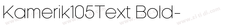 Kamerik105Text Bold字体转换